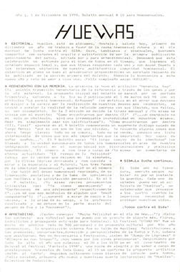Año 1. 1 de diciembre de 1994. Boletín mensual # 10 para Homosexuales